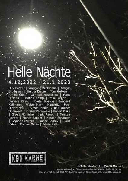 Ausstellung Helle Nächte in Marne mit  Barbara Kirsch Dez. 2022 - Jan. 2023